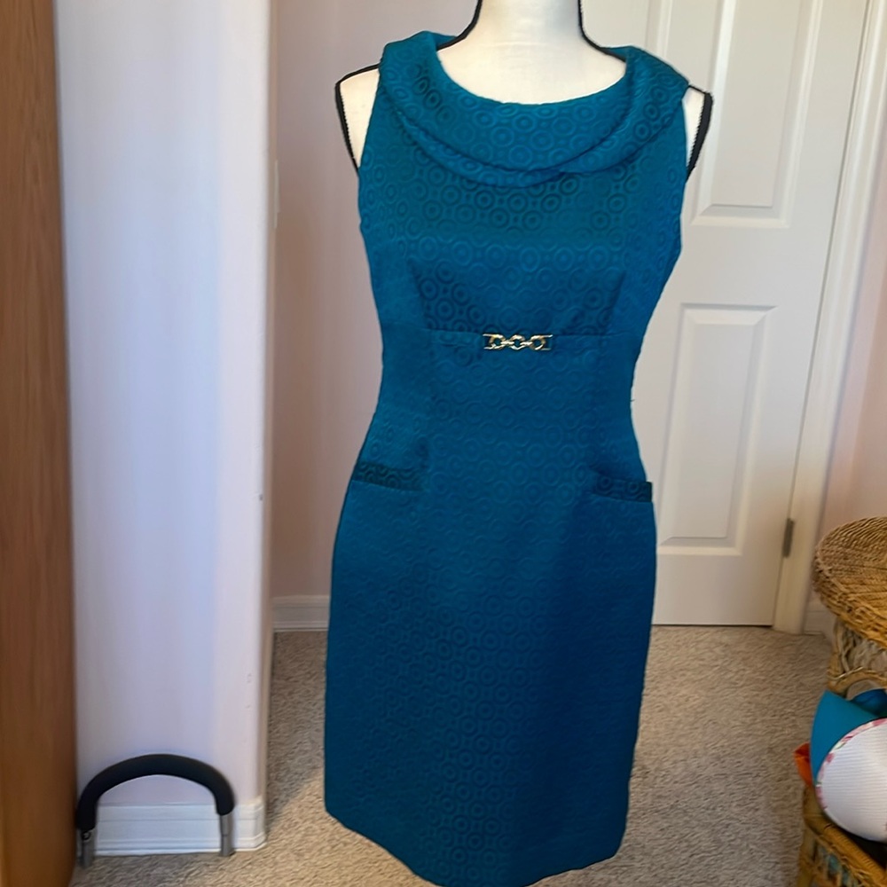 Size 4 turquoise work evening dress
